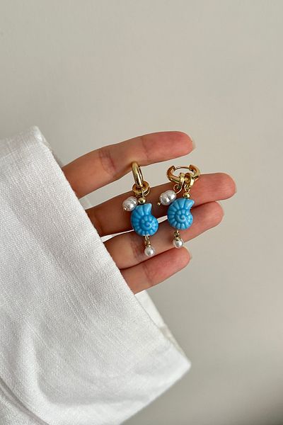 Okko Store Pearl Snail 2-Piece Earrings