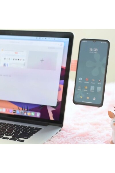 tzachebot Magnetic phone holder, Tzachebot®, for laptop and monitor, made of pink plastic