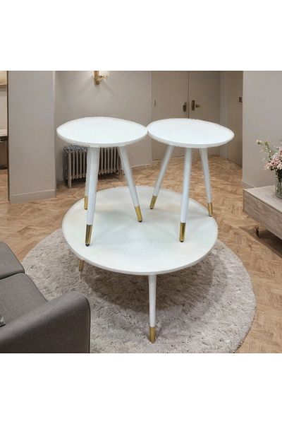Ch 3-piece tea table set