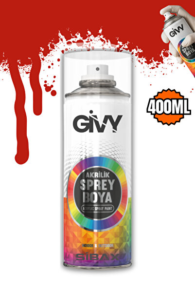 GİVY Akrilik Sprey Boya Trafik Kırmızısı RAL 3020 400 ml |