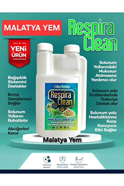 MALATYAYEM Respira Clean 500 mL – Kanatlılar İçin Solunum Yolu Desteği - Hırı...