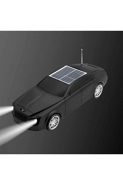 Generic Innovative Car-Shaped Bluetooth Speaker – Solar Charging, FM Radio, and Flashlight, Perfect for Tr