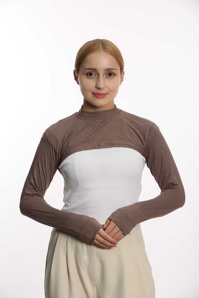 Modamelita Hijab Neck Collar μανίκι μπολερό crop γιακάς