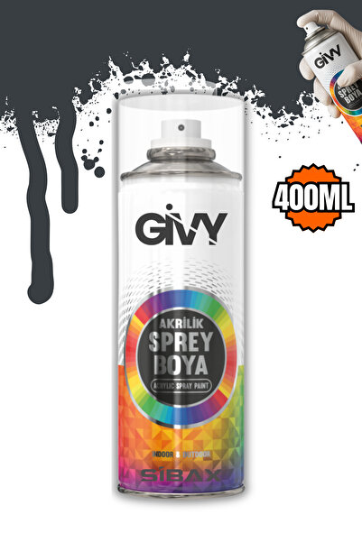 GİVY Akrilik Sprey Boya Mat Antrasit Gri RAL 7016 400 ml