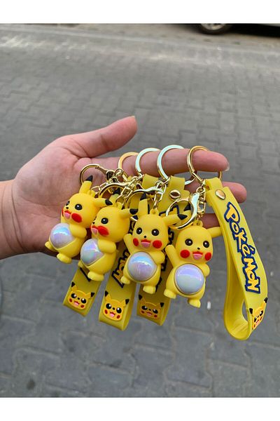 Wolawood 3D Led Lighted Cute Mascot Keychain Colorful Effect Bag Car Ornament Cute Figure Gift 1 Piece