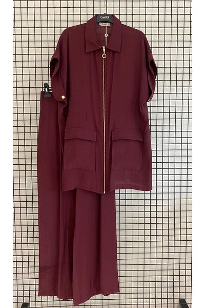 Armine Trend New Season Linen Fabric Back Detailed Sports Double Set