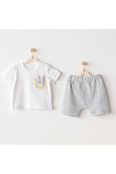 MBB ETİCARET Andywawa Ac25812 Little King 2-Piece Baby Set Gray