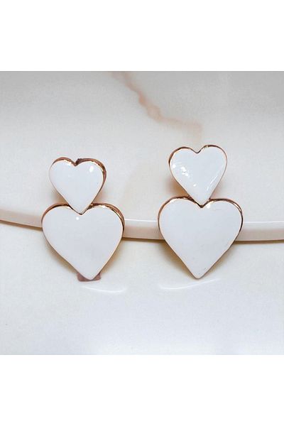 peralist Minelli Heart Earrings