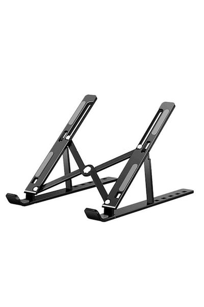 OEM Stand pentru laptop, reglabil pe inaltime, pliabil, din ABS si Silicon, Detasabil, 10-15.6", Negru