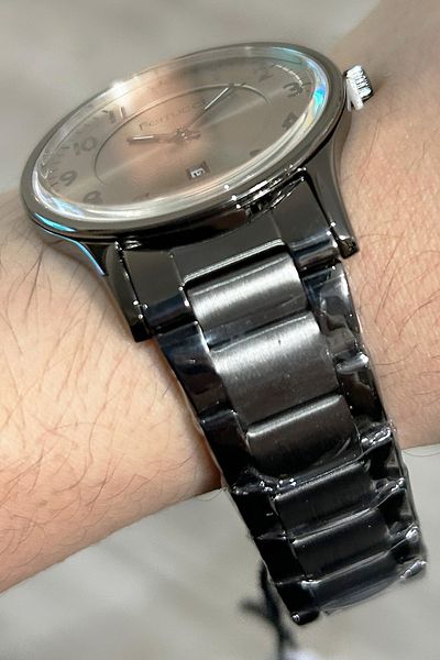 Ferrucci 43 mm Steel Case Steel Band Black Men's Watch with Calendar – Elegant and Professional Design