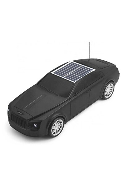 Generic Car-Shaped Bluetooth Speaker – Solar Charging, FM Radio & Flashlight (Black)