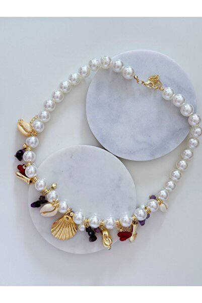 CHARMLUCKY Pearl Sea Charm Necklace