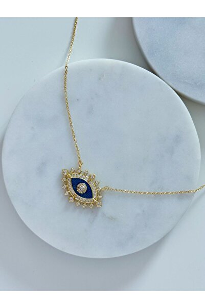 CHARMLUCKY Steel Stone Eye Pendant