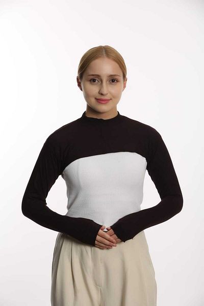 Modamelita Hijab Neck Collar μανίκι μπολερό crop γιακάς
