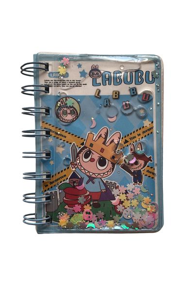 AurorAccessory Labubu Figure Water Color Glitter Mini Notepad 72 Sheets 7*10 cm 001B