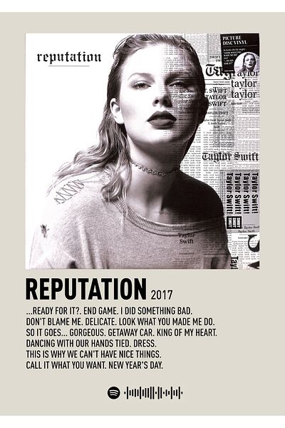 512 STORE Taylor Swift Album Painting Frameless Poster Spotify Themed