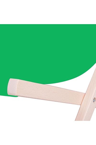 SERSIMO Folding sun lounger made of beech wood, self-assembly, 120kg, green