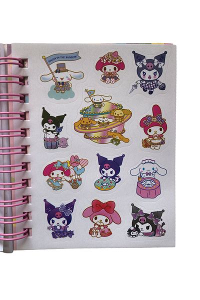AurorAccessory Kuromi Figured 3D Juicy Cover 2 Pages Color Sticker and Mini Notepad 8*10 cm 002g