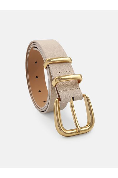 Milleniva Double Gold Bridge Ecru Women's Belt