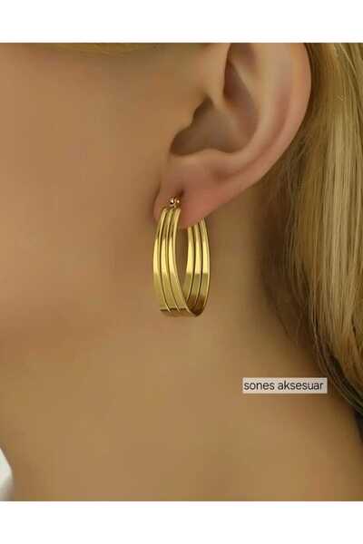 SONES Gold Kararmaz 316 L Çelik Küpe