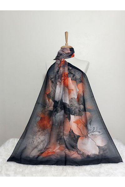 REMOMODA Patterned Soft Cotton Shawl Floral Model