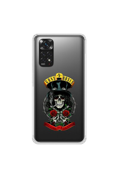 Dali Design Xiaomi Redmi Note 11 Compatible Transparent Case with Guns N' Ros...