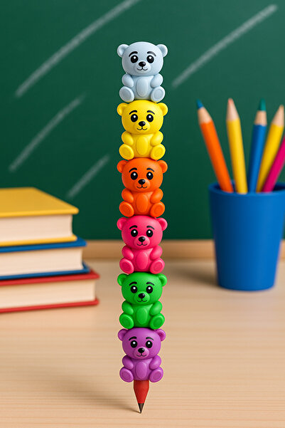 BLUE SİDE 6 Renkli Pinterest Stil Boyama Stil Rengarenk Fosforlu Kalem