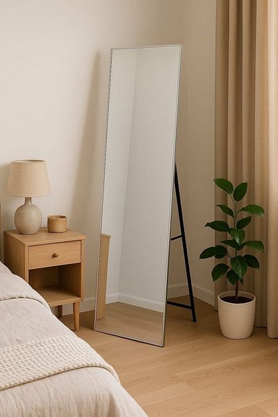 private house Silver frame stand mirrors 170*60