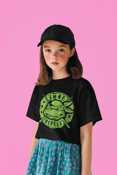 SEVBANO Tricou unisex pentru copii cu desene animate cu logoul Ninja Turtles (vârsta 1-12)