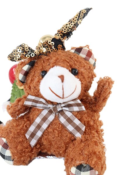 KEEBA Μπρελόκ Τσάντα Χαρμ. Στολίδι καθρέφτη. Αξεσουάρ τσάντας. Μπρελόκ Πλεκτό Αρκουδάκι Πλεκτό με Σχοινί Τσάντα Κεράσι