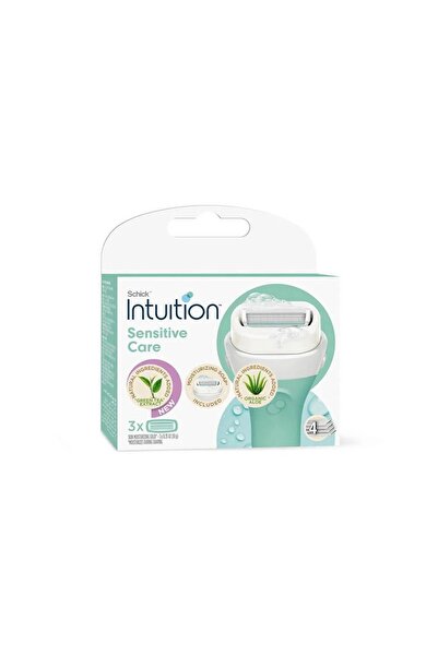 Schick شيك انتويشن غيار شفرات حلاقة برغوة الصبار وفيتامين اي - 3 حبة