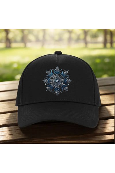 LEIVOR Ice Crystal Printed White Snapback Hat