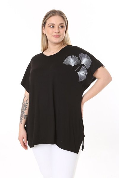 tıgersıze large size women's oversize T-shirt patterned model