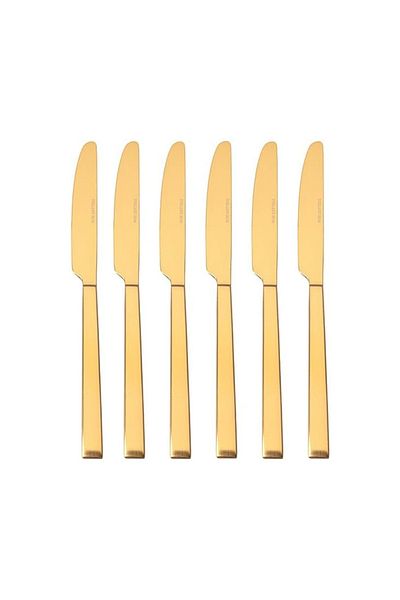 ASTERA Porland Matte Gold Dinner Knife 24 cm 6 Pcs