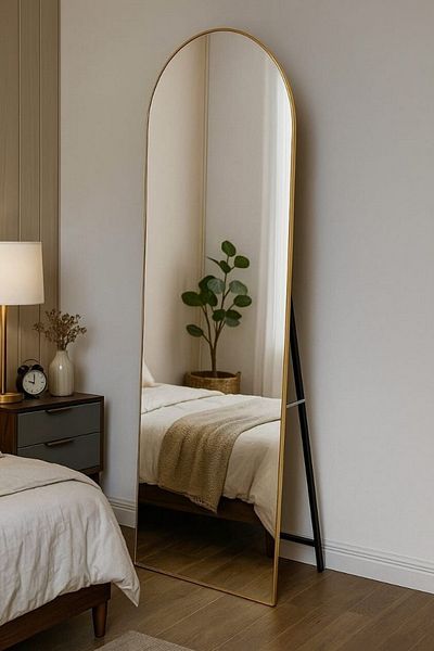 private house Gold frame stand mirrors 170*60