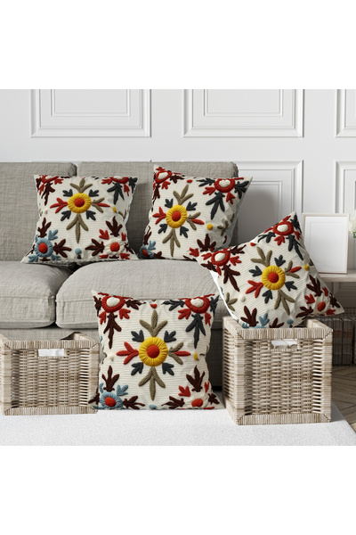 Ahsen Dekoratif 🍁   3D Knitted Patterned Digital Printed Velvet Throw Pillow...