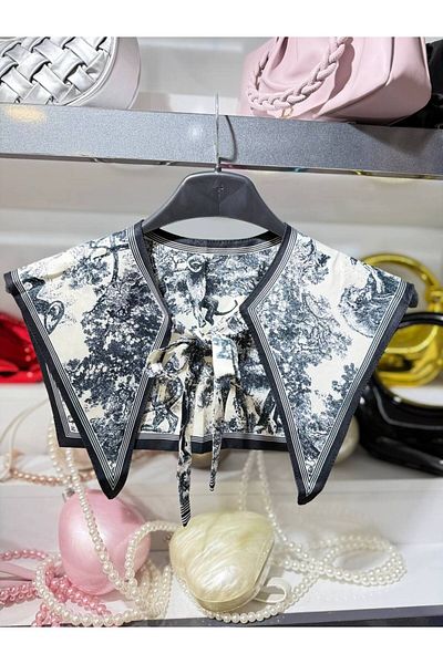 MODAGK Imported Vintage Shawl Collar Scarf - Collar