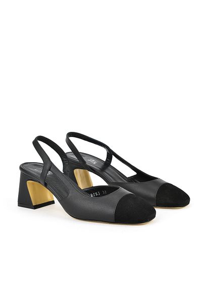 Ziya , Women's Genuine Leather Heeled Shoes 1511030Z2553 Black