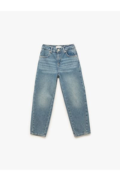 Koton Cotton Pocket Relaxed Fit Denim Trousers