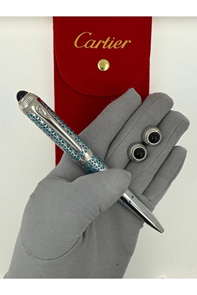 Cartier قلم كارتير مع كبك بتصميم فاخر مع الملحقات