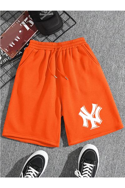 COHERENT Unisex Women/Men's NY Custom Printed Colorful Short Combed Cotton Shorts
