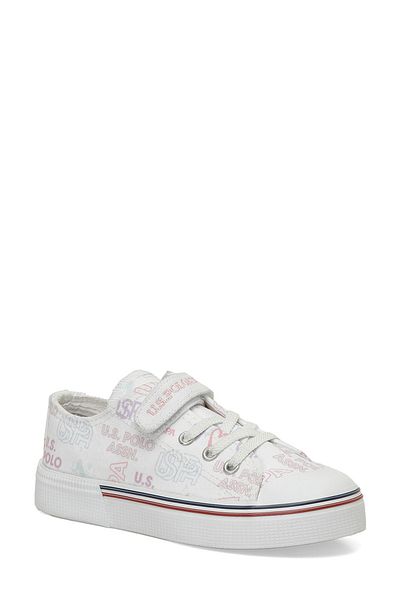 U.S. Polo Assn. Penelope Bsk Jr 5Fx White Girl's Sneaker