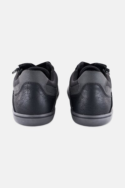 Geox Men U Elver A-Wrink Lace Up Casual Shoes, Black