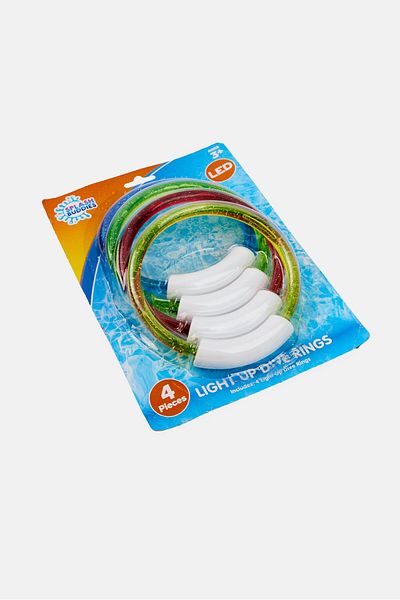 Splash Buddies 4 Pcs Light Up Dive Rings