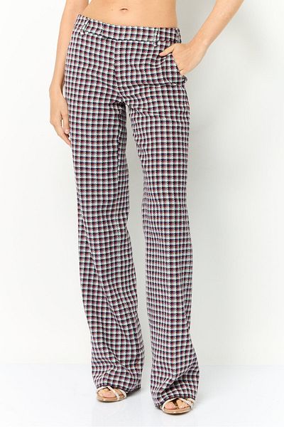 Harmont & Blaine Women Regular Fit Checked Straight Leg Pants, Multicolor