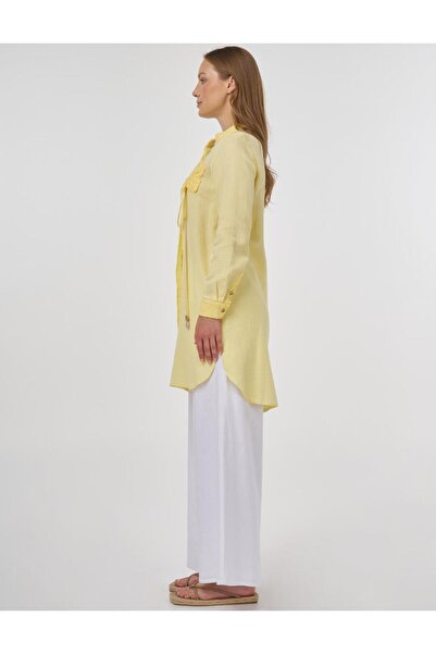 KYR Brode Garnished Muslin Tunic Yellow