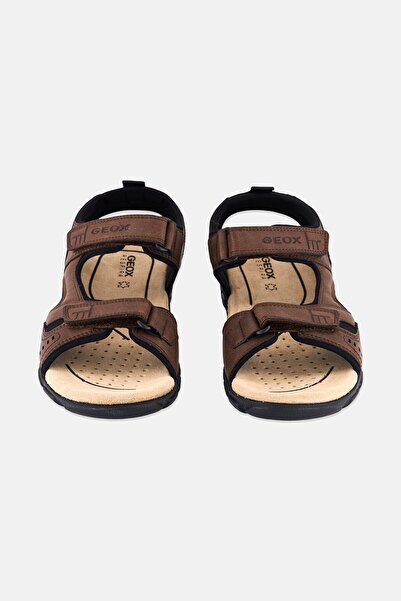 Geox Men U S,Strada A Velcro Closure Sandal, Brown