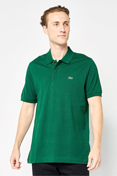 Lacoste Men Classec Fit Embroidered Logo Short Sleeves Polo Shirt, Green