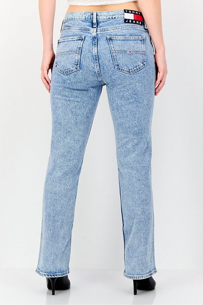 Tommy Jeans Women Bootcut Fit Washed Stretchable Denim, Light Blue