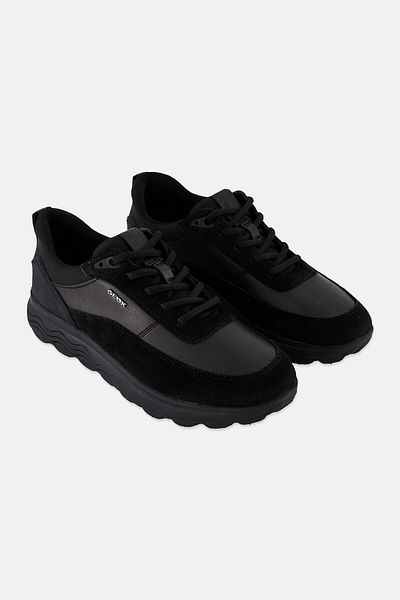 Geox Men U Spherica E Lace Up Casual Shoes, Black